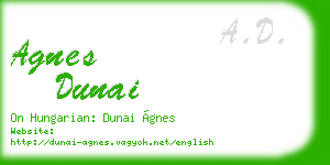 agnes dunai business card